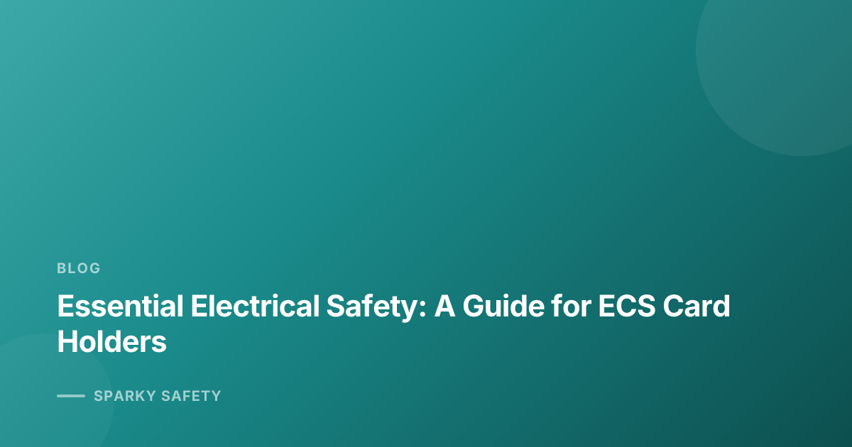 Ecs Electrical Testing Essential Electrical Safety: A Guide for ECS Card Holders