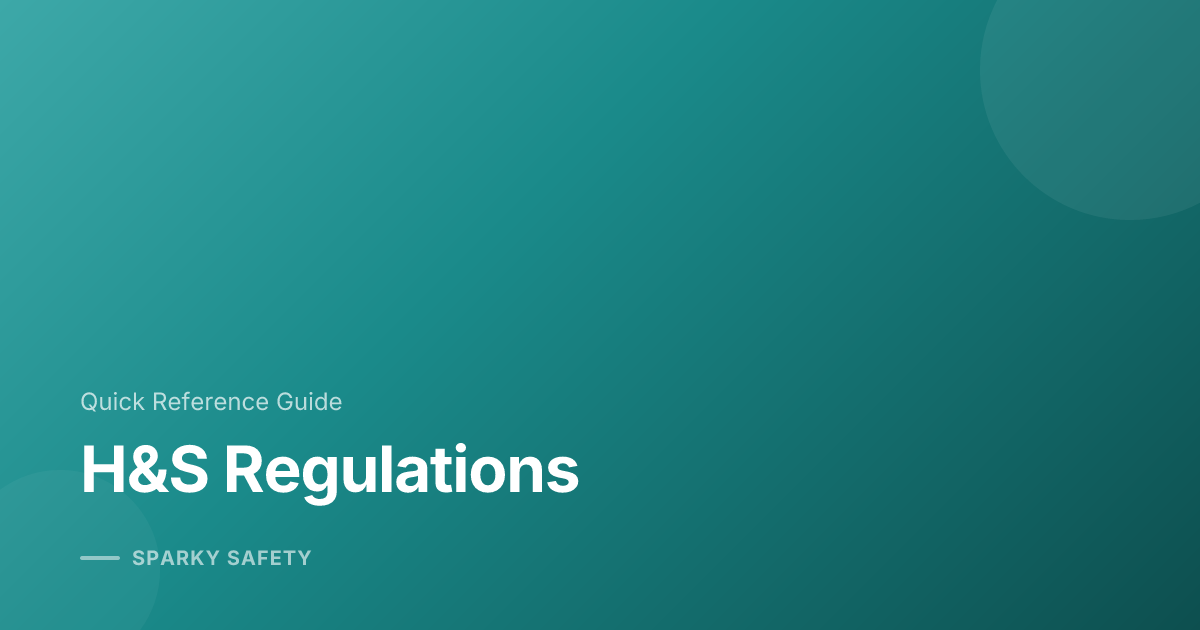 Hasawa Basic H&S Regulations — Quick Reference | Sparky Safety